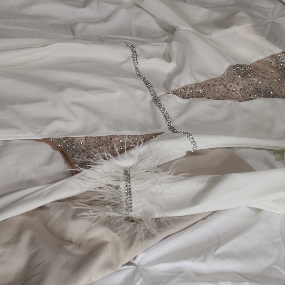 White dress with sequins